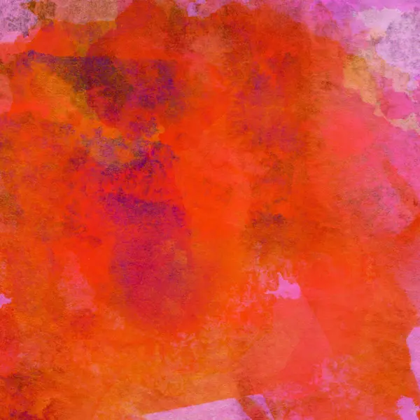 Абстрактний Барвистий Фон Акварельними Мийками Рожевого Червоного Помаранчевого Кольорів — стокове фото