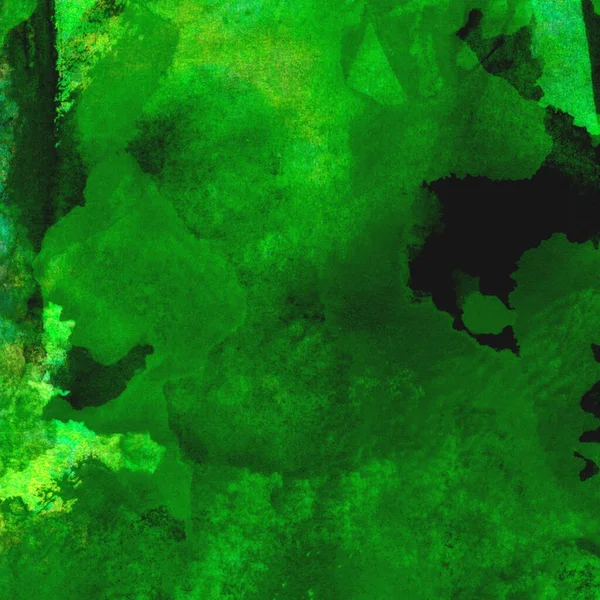 Abstrakte Aquarell Muster Hintergrund Mit Hellen Und Dunklen Grüntönen — Stockfoto