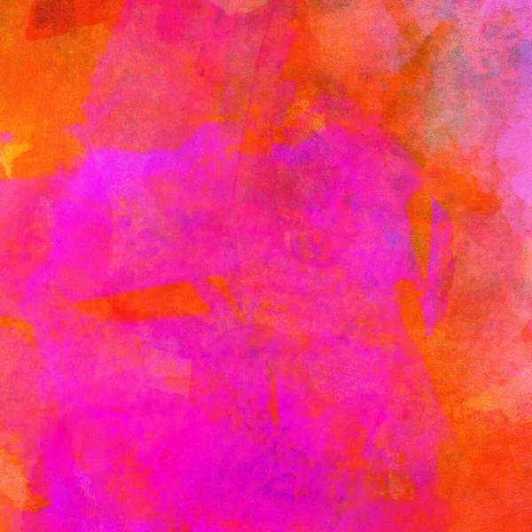 Αφηρημένο Πολύχρωμο Φόντο Νερομπογιές Από Ροζ Κόκκινο Και Πορτοκαλί Χρώματα — Φωτογραφία Αρχείου