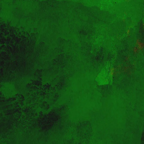 Parlak ve koyu yeşil tonlardan oluşan soyut suluboya desenli arkaplan