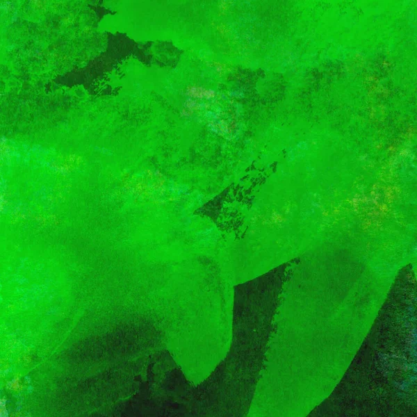 浅浅的深绿色调水彩图案背景 — 图库照片