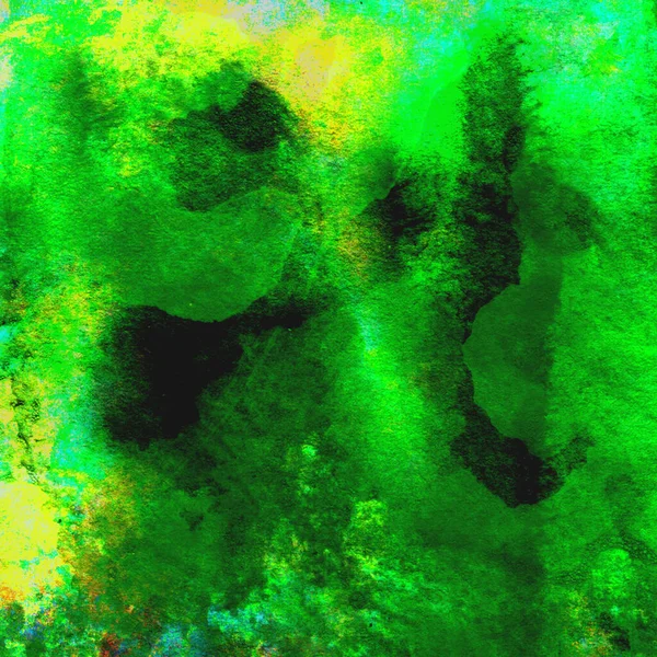 Абстрактний Акварельний Візерунок Яскравими Зеленими Тонами — стокове фото