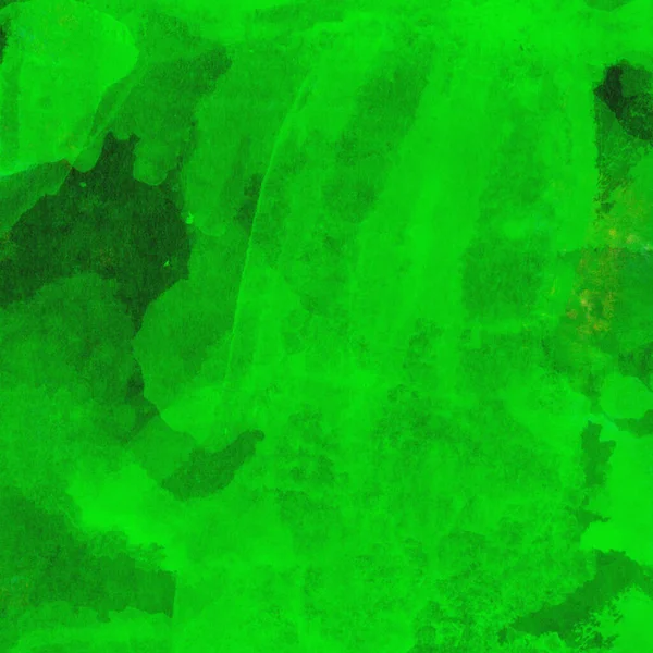 Parlak ve koyu yeşil tonlardan oluşan soyut suluboya desenli arkaplan