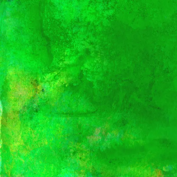Parlak ve koyu yeşil tonlardan oluşan soyut suluboya desenli arkaplan