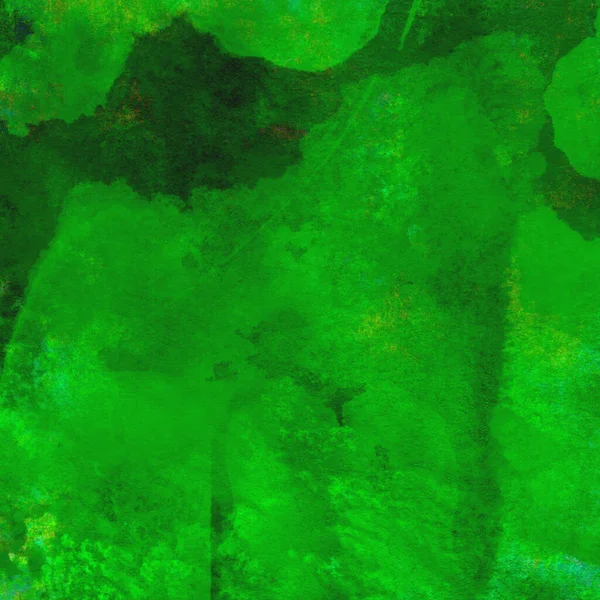 Абстрактный Акварельный Узор Ярких Зеленых Тонах — стоковое фото