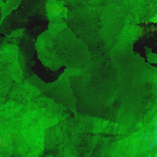 Parlak ve yeşil tonlardan oluşan soyut suluboya deseni