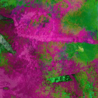 Yeşil ve pembe renklerden oluşan soyut suluboya arkaplan
