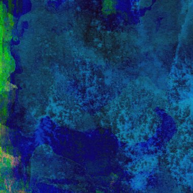 Mavi ve yeşil renklerden oluşan soyut suluboya desenli arka plan