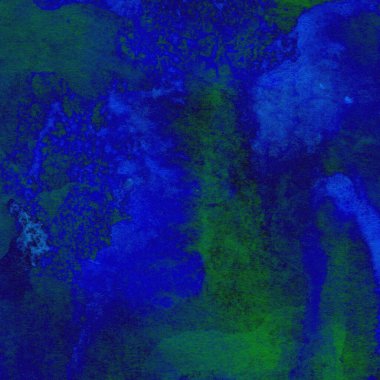 Mavi ve yeşil renklerden oluşan soyut suluboya desenli arka plan