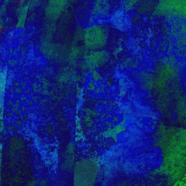 Mavi ve yeşil renklerden oluşan soyut suluboya desenli arka plan