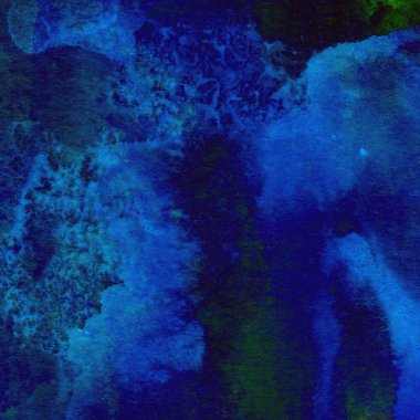 Mavi ve yeşil renklerden oluşan soyut suluboya desenli arka plan