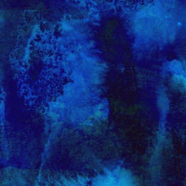 Mavi ve yeşil renklerden oluşan soyut suluboya desenli arka plan