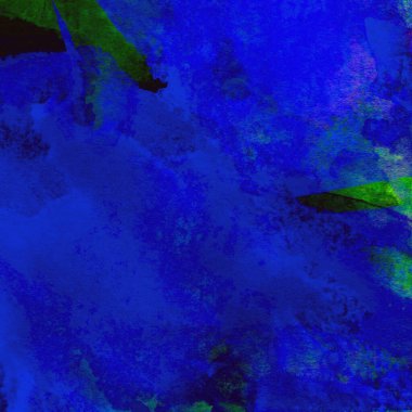 Mavi ve yeşil renklerden oluşan soyut suluboya desenli arkaplan