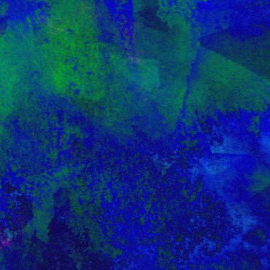 Mavi ve yeşil renklerden oluşan soyut suluboya desenli arkaplan