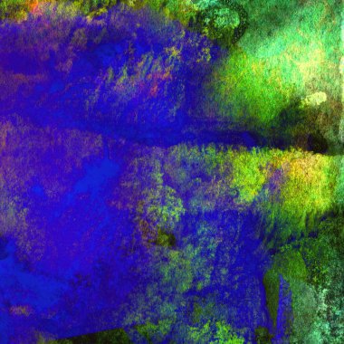 Mavi ve yeşil renklerden oluşan soyut suluboya desenli arkaplan