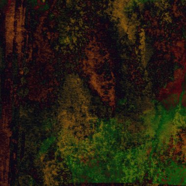 Soyut grunge renkli suluboya deseni yeşil, kırmızı ve sarı renklerle