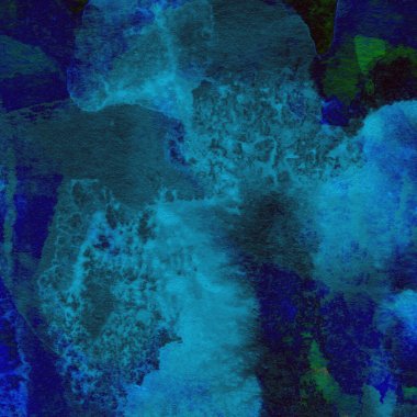 Mavi ve yeşil renklerden oluşan soyut suluboya desenli arkaplan