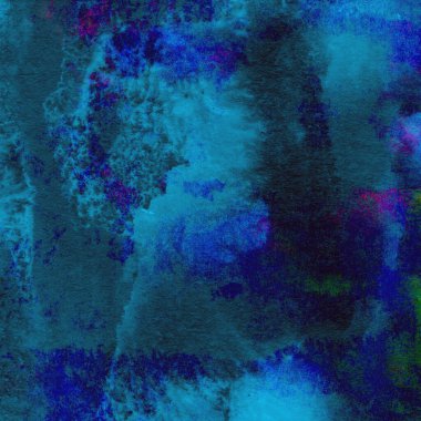 Mavi ve yeşil renklerden oluşan soyut suluboya desenli arkaplan