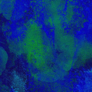 Mavi ve yeşil renklerden oluşan soyut suluboya desenli arkaplan