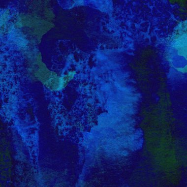 Mavi ve yeşil renklerden oluşan soyut suluboya desenli arkaplan