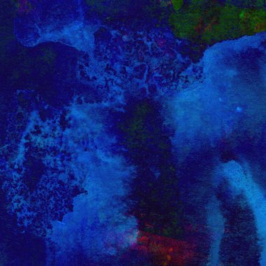 Mavi ve yeşil renklerden oluşan soyut suluboya desenli arkaplan