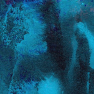 Mavi ve yeşil renklerden oluşan soyut suluboya desenli arkaplan