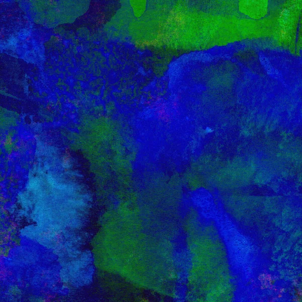 Fundo Padrão Aquarela Abstrato Feito Cores Azul Verde — Fotografia de Stock