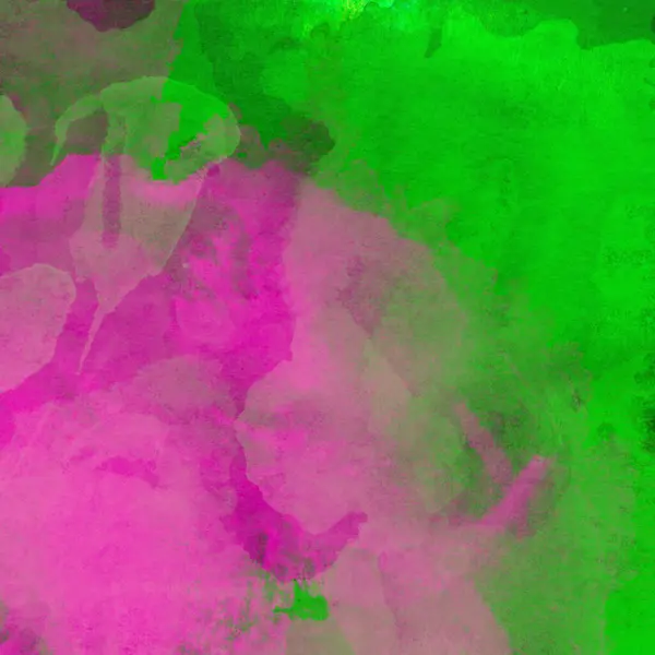 Streszczenie Akwarela Tło Wykonane Kolorach Zielonym Różowym — Zdjęcie stockowe