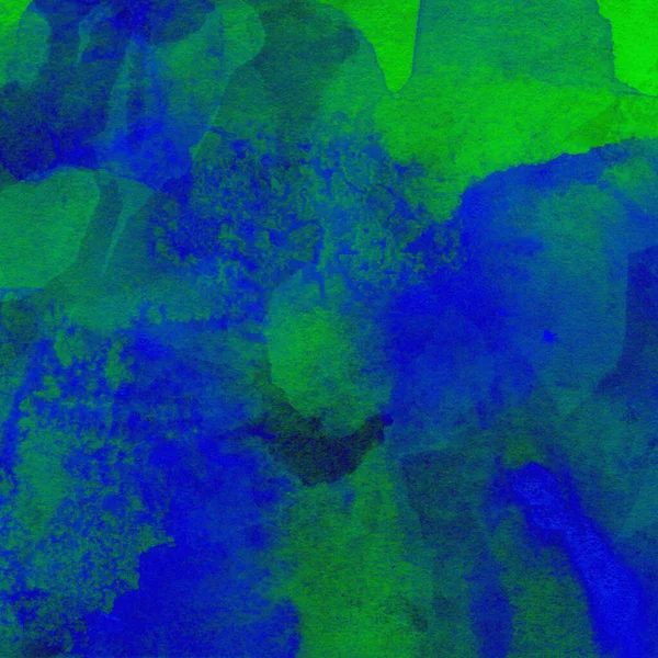 Abstraktes Aquarellmuster Hintergrund Aus Blauen Und Grünen Farben — Stockfoto