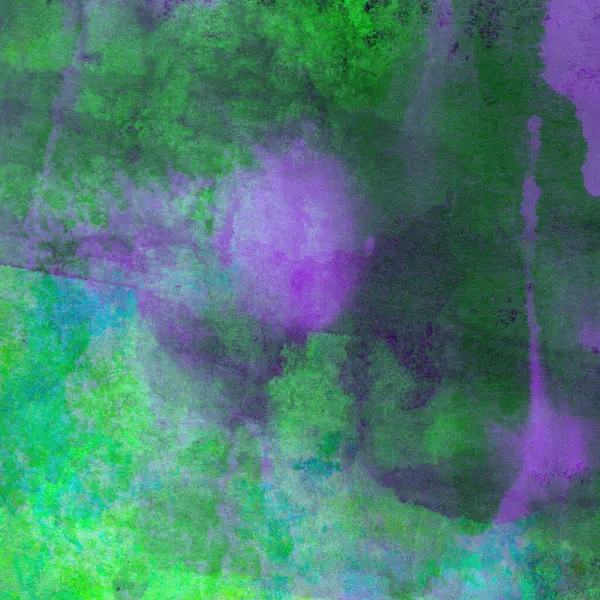 Stylowe Abstrakcyjne Tło Akwareli Kolorze Liliowym Zielonym — Zdjęcie stockowe