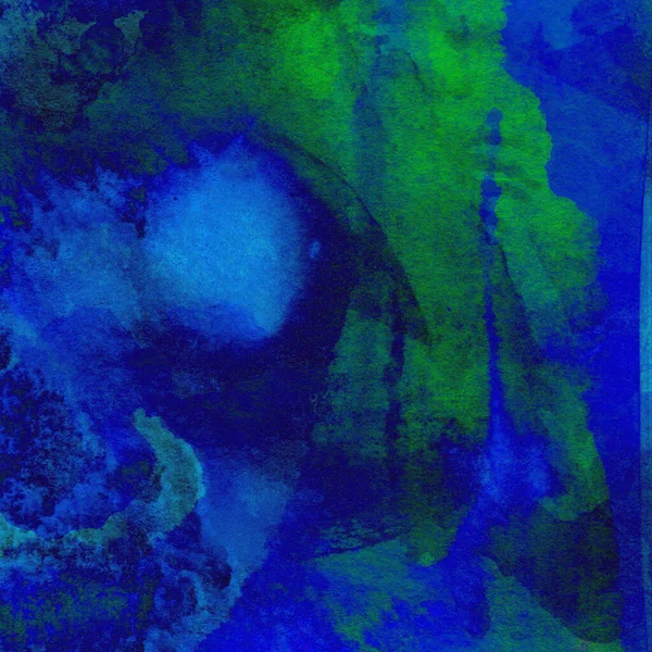 Abstract Kleurrijke Aquarel Patroon Achtergrond Gemaakt Met Blauwe Groene Kleuren Stockfoto