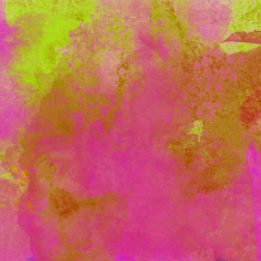 Sarı, pembe ve kırmızı renklerle soyut suluboya desenleri