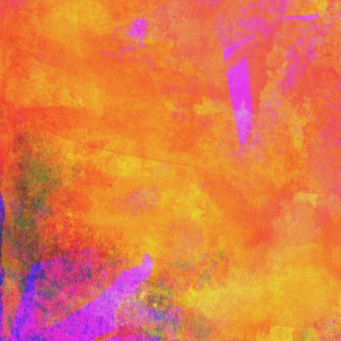 Sarı, pembe, kırmızı ve yeşil ve mavi tonlarda soyut suluboya deseni