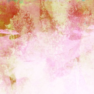 Sarı, pembe ve kırmızı renklerle soyut suluboya desenleri