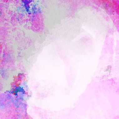 Soyut suluboya leylak ve mavi desenli arkaplan.