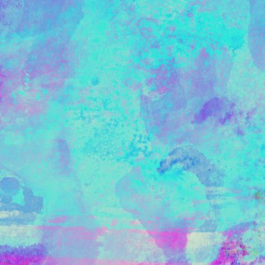 Soyut suluboya leylak ve mavi desenli arkaplan.