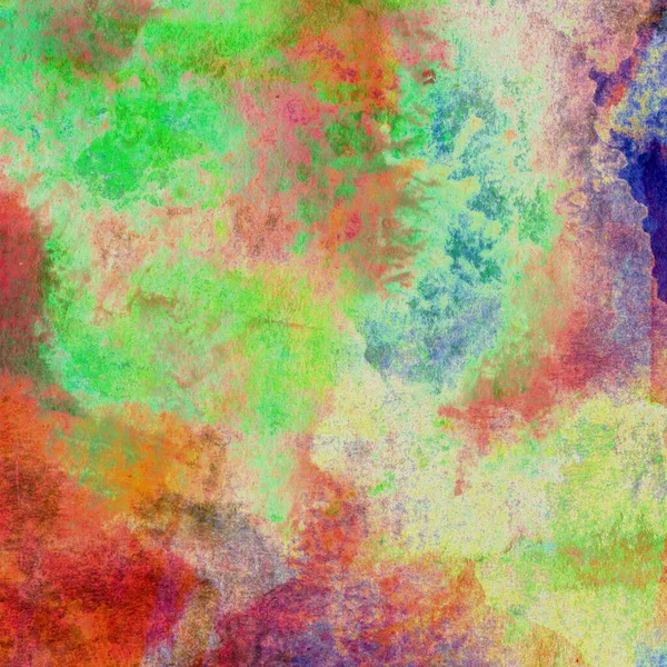 Абстрактный Акварельный Узор Желтыми Розовыми Красными Оттенками Зелёных Синих Тонов — стоковое фото