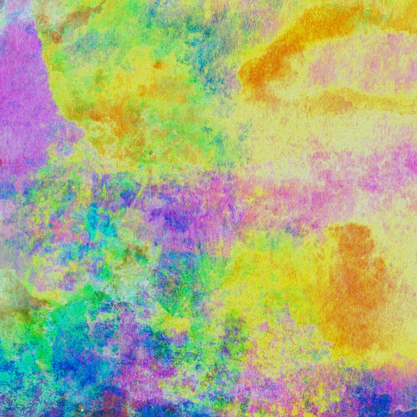 Abstract Watercolor Pattern Yellow Pink Red Touches Green Blue Tones — Stock Photo, Image