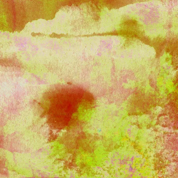 Стильний Абстрактний Акварельний Візерунок Жовтими Рожевими Червоними Кольорами — стокове фото