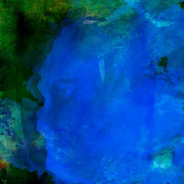 蓝色和绿色构成的水彩图案背景 — 图库照片