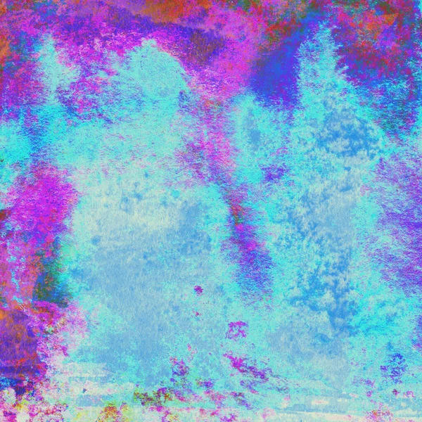 用紫色和蓝色混合水彩画创作的富有创意的抽象背景 — 图库照片