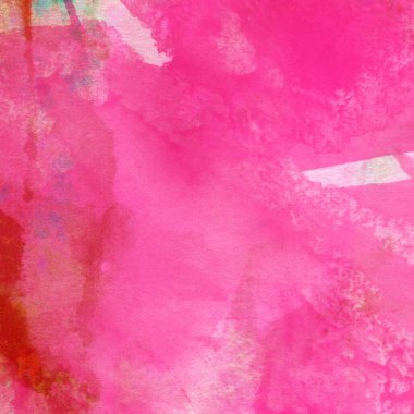 Sarı, pembe ve kırmızı renklerle soyut suluboya desenleri