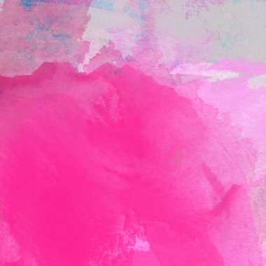 Pembe ve mor lekelerden oluşan soyut suluboya deseni