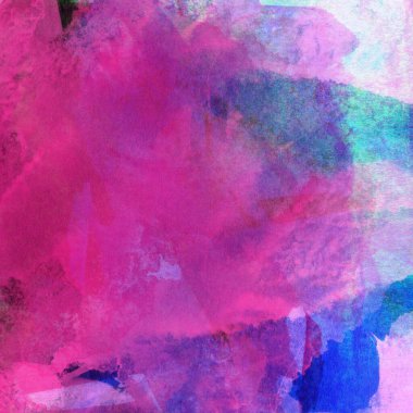 Mor, mavi ve pembe renklerle suluboya deseni