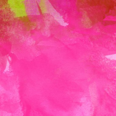 Sarı, pembe ve kırmızı renklerle soyut suluboya desenleri