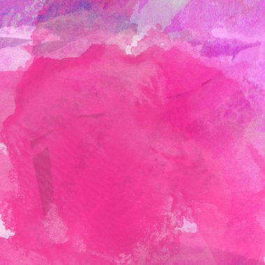 Pembe ve mor lekelerden oluşan soyut suluboya deseni