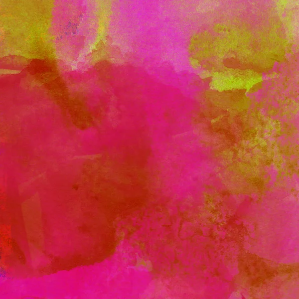 Stylowy Abstrakcyjny Wzór Akwareli Kolorach Żółtym Różowym Czerwonym — Zdjęcie stockowe