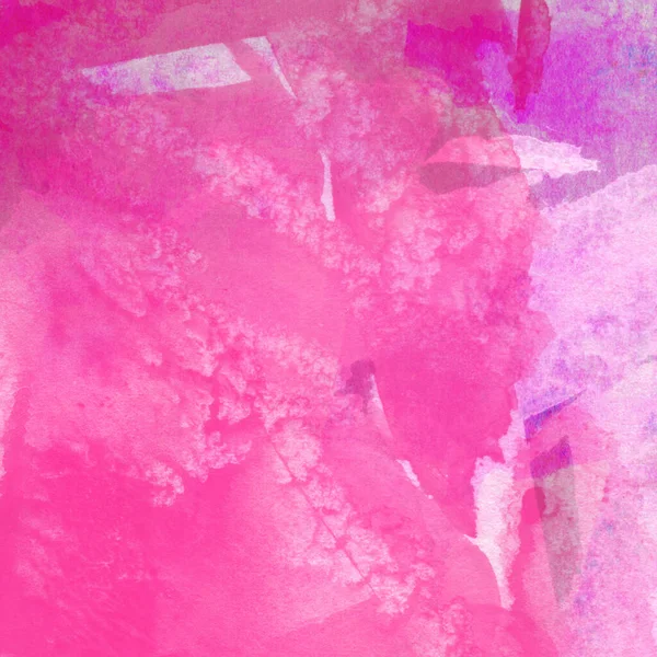 Абстрактный Акварельный Рисунок Розовых Фиолетовых Пятен — стоковое фото