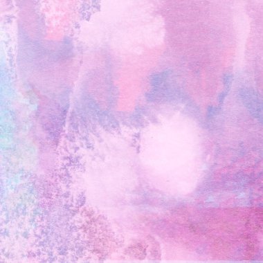 Pembe ve mor lekelerden oluşan soyut suluboya deseni