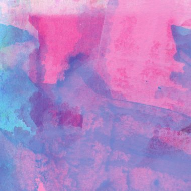 Mor, mavi ve pembe renklerle suluboya deseni